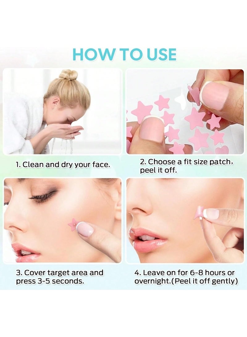 Star Pimple Patches For Face Hydrocolloid, 280Patches, Hydrocolloid Acne Patch, Cute Star Pimple Patch - Image 3